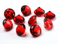 Akrylové diamanty velké - bordo