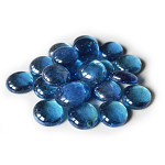 Skleněné kamínky modré 19 mm - 600 g