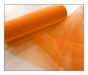 Organza stuha oranžová- nelemovaná