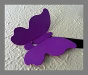 Motýlek - jmenovka, dekorace - tm.fialový