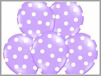 Balonky - fialové s bílými puntíky