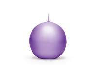 Svíčka koule - tm.fialová 6cm