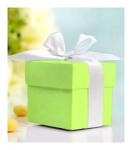 Krabička dárková - zelená s mašličkou