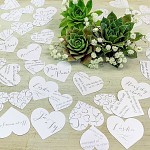 Svatební papírové konfety srdíčka LÁSKA - bílé