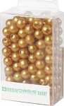 Korálky perličky - zlaté 8mm - 144 ks