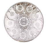 Aranžovací podložka stříbrná kovová orient - 13 cm