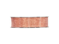 Stuha Iride 25 mm  rosegold - 1 m