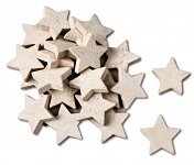 Hvězdička dřevěná 4 cm - bílá - 1 ks