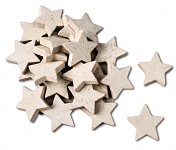 Dřevěná hvezdička 4 cm - bílá - 1 ks