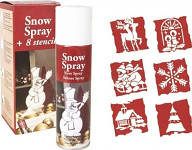 Bílý sníh ve spreji se šablonami - 150 ml