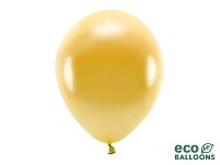 Balonek latexový 30 cm - metalický zlatý - 1ks