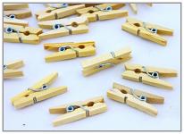 Kolíčky natur dřevěné  35 mm - 46 ks 