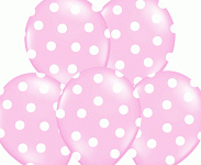 Balonky - sv.růžové s bílými puntíky