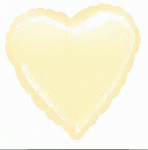 Foliový balonek srdce krémové - 46 cm