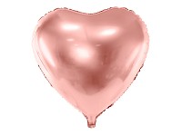 Foliový balonek srdce rosegold - 45 cm 