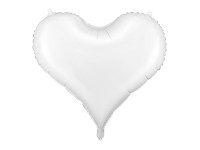 Foliový balonek srdce bílé - 75 cm