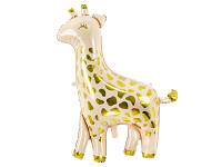 Foliový balonek 120 cm - žirafa - krémovozlatý