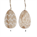 Dřevěné vajíčko závěs 10 cm - natural - 1 ks