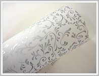 Voskovaný papír - stříbrný ornament - A4