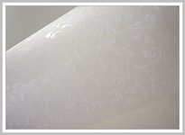 Voskovaný papír - bílý ornament - A4