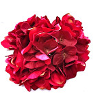 Vazbový květ hortenzie LUX - tm. červený