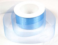 Stuha monofilová 5 cm - sv.modrá - 1m