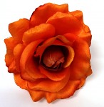 Hlavičky růží - oranžové 10 cm