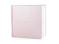 Svatební kniha hostů - pudrově růžová 21x21 cm