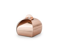 Krabička dárková 6 x 6 x 5 cm - rosegold - 1 ks