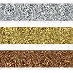 Lepicí páska dekorační glitter - zlatá, meděná, stříbrná