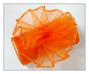 Organza stuha 10cm/9m  - oranžová