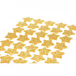 Nálepky brokátové - hvězdičky zlaté  25 mm - 50 ks
