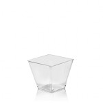 Plastový pohárek na dezerty 60ml - hranatý - 10 ks