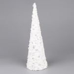 Kužel kovový zasněžený bílý - 50 cm