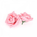 Hlavičky růží 8 cm - sv.růžové
