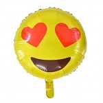 Foliový balónek 45 cm - Smajlík LOVE