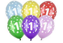 Narozeninové balonky 33 cm - 1. narozeniny - 1 ks