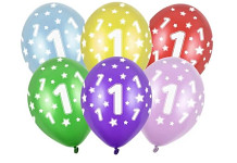 Narozeninové balonky 33 cm - 1. narozeniny - 1 ks