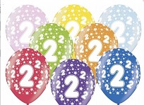 Narozeninové balonky - 2. narozeniny - 5 ks