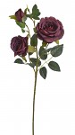 Textilní růže bordo s poupaty - 64 cm