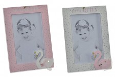 Fotorámeček labutí královna 10 x 15 cm - růžový