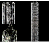 Závěsný diamantový lustr - 170 cm - krystal