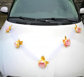 Girlanda na auto tylová - lososovo-zlatá - 180 cm