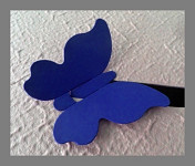 Motýlek - jmenovka, dekorace - tm.modrý