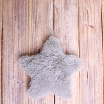 Hvězda plyš závěs - šedá