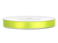 Saténová stuha 6 mm - neon zelená 1m