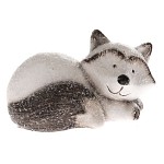 Liška zimní ležící - 12 cm