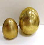 Vejce keramické zlaté - 11 cm