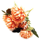 Kytice chryzantém 28 cm - oranžová
