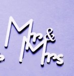 Chipboard - výsek - Mr. and Mrs.- 3 ks